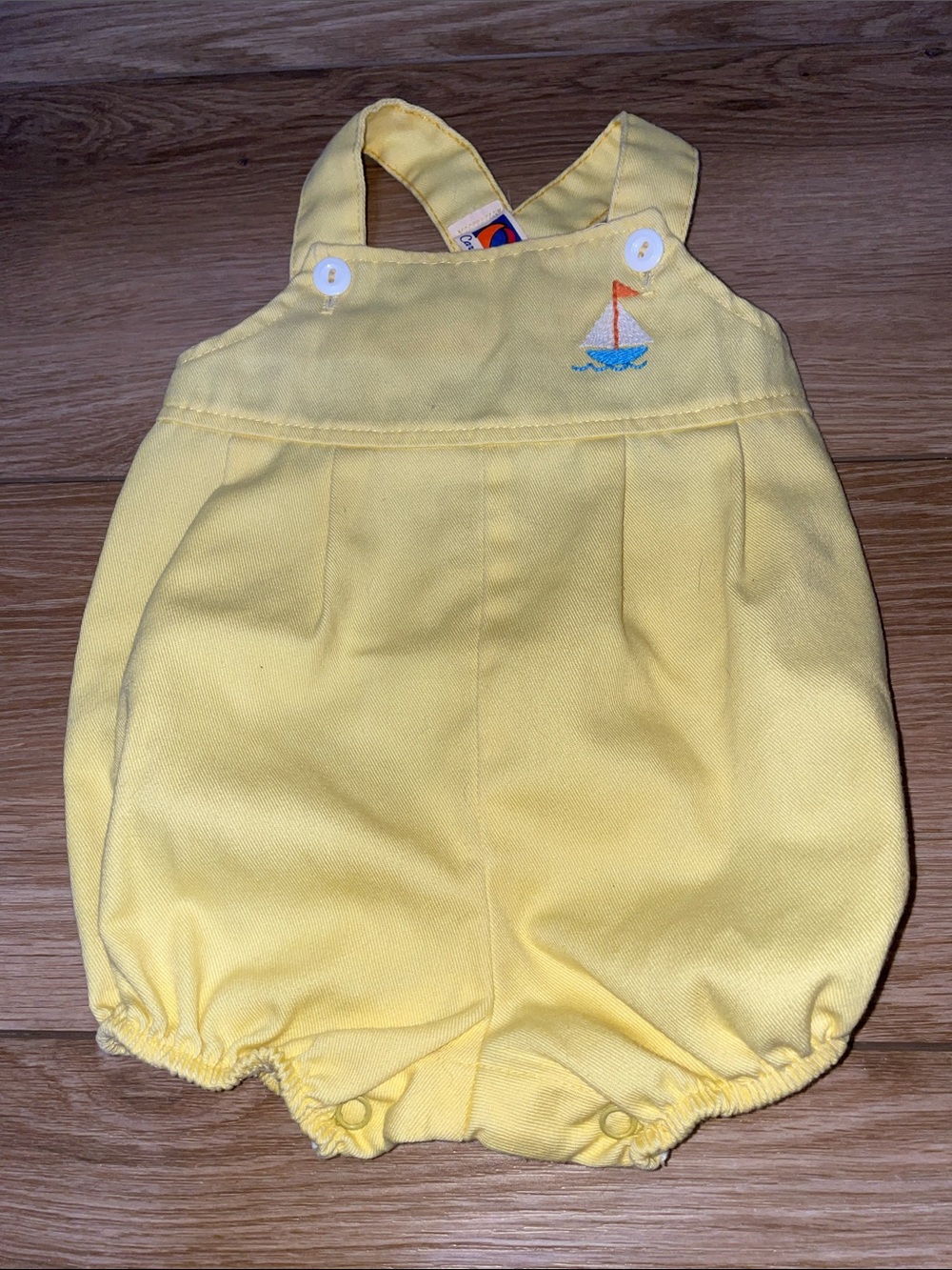 Vintage Carter’s Summer Romper Yellow Sailboat